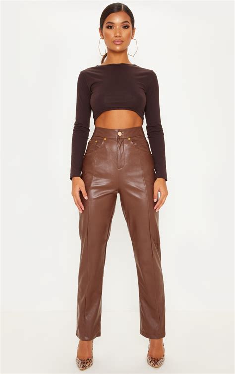 macy's faux leather pants|faux leather pants with boots.